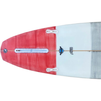MiniMal Surfboard 7'6 rot grau tail