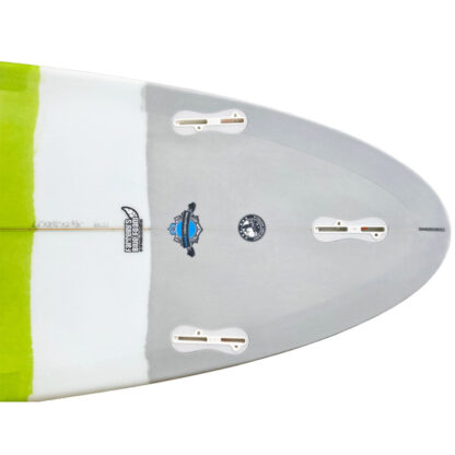egg surfboard grün weiss tail