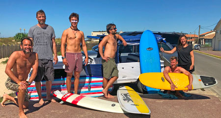 Surfboards mit unterschiedlichem Volumen