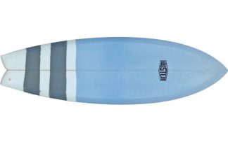 Quad Fish Surfboard blau grau