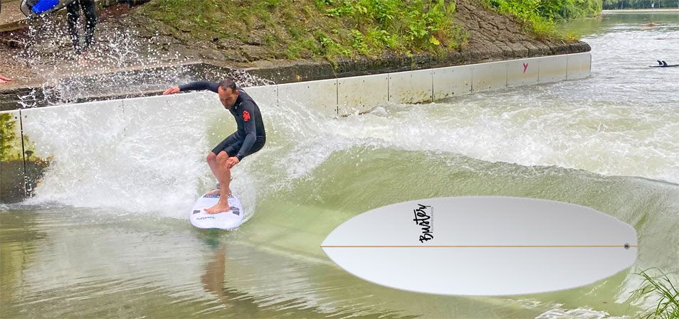 floßlände surfen hardboard