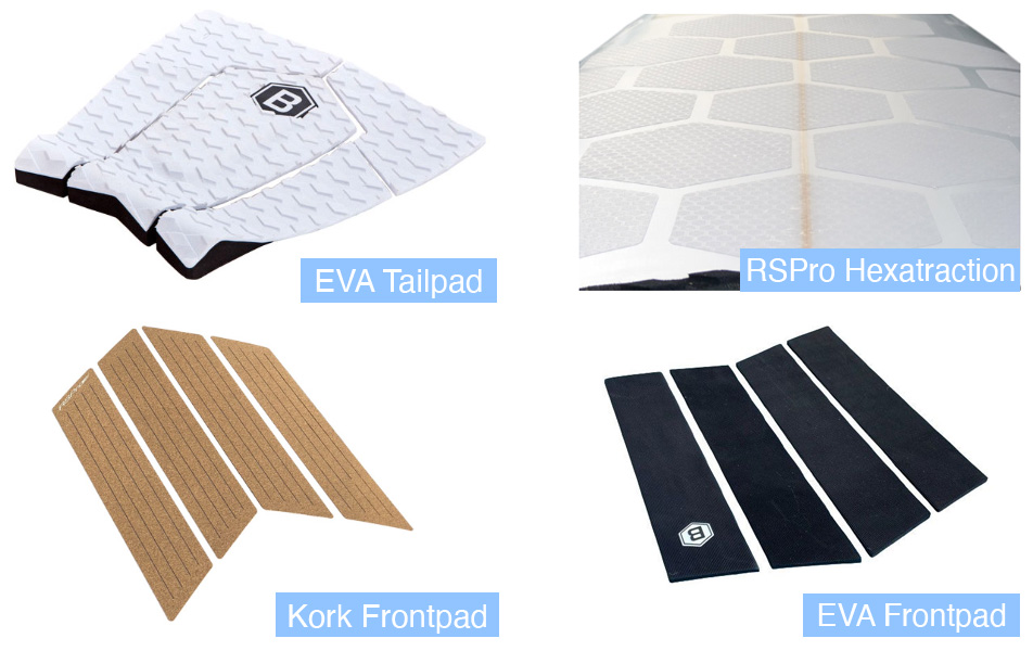 surfboard traction pads footpads uebersicht
