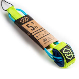 surfboard leash blue yellow 5 fuss