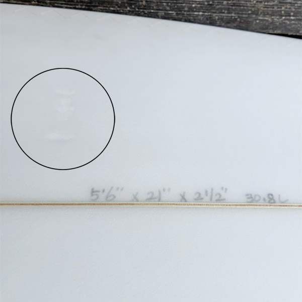 Surfboard Buster 5'6 FX-Type Super Rails mit Transportschaden – Bild 2